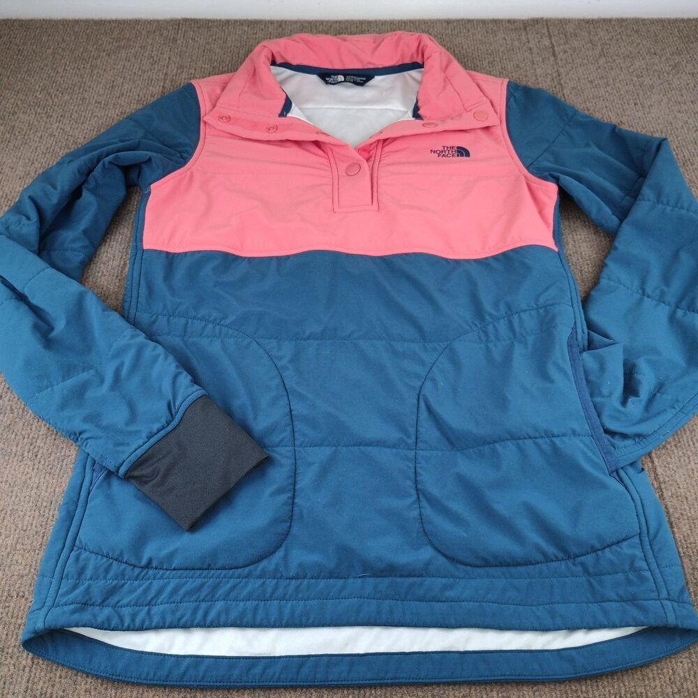 The North Face Women's Mountain Sweatshirt Pullover XS Q-Snap Spiced Coral Multi - Picture 1 of 16